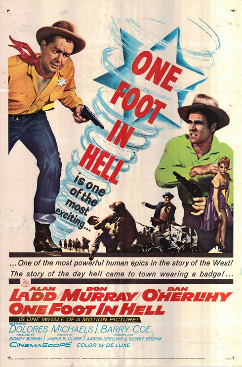 one foot in hell 1960 one sheet poster folded